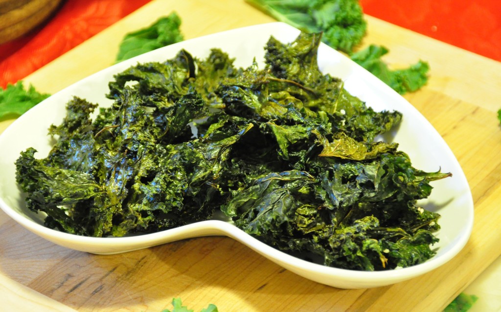 Incredible Baked Kale Chips  / www.FunToCooking.com