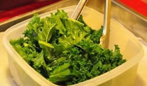  Tost the Kale with oilive oil and seasonal salt