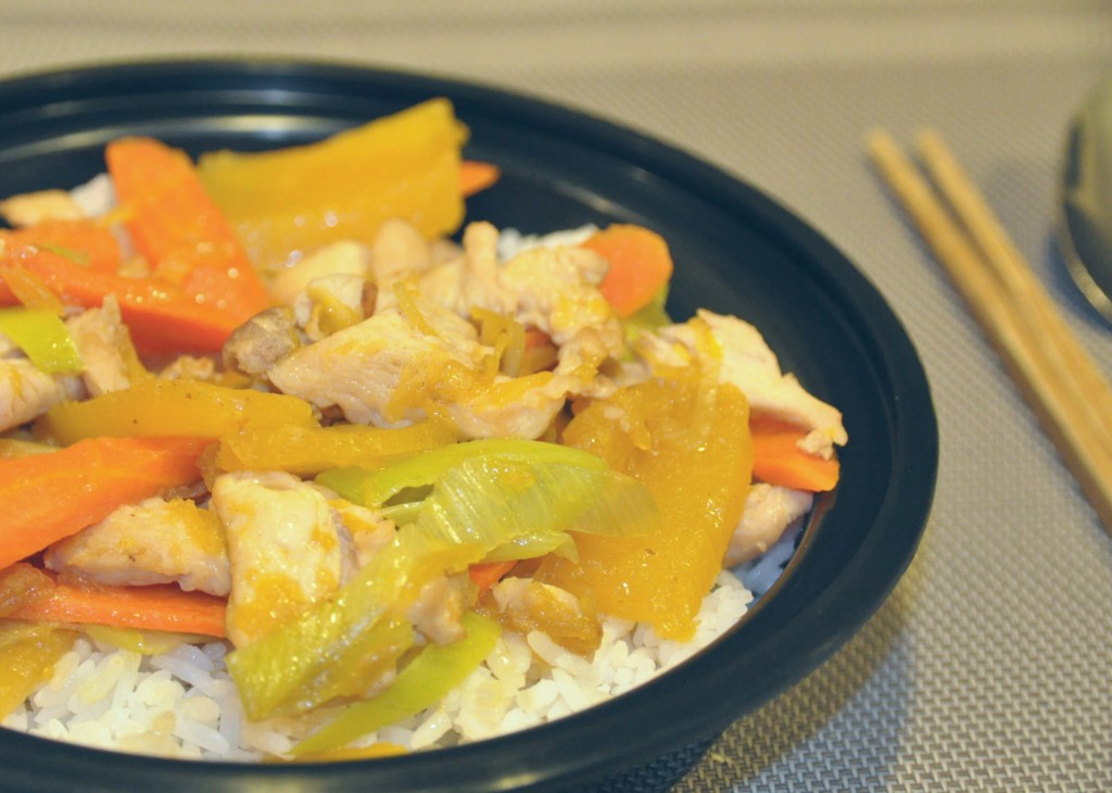 Chicken Breast Stir-Fried Seasonal Pumpkin