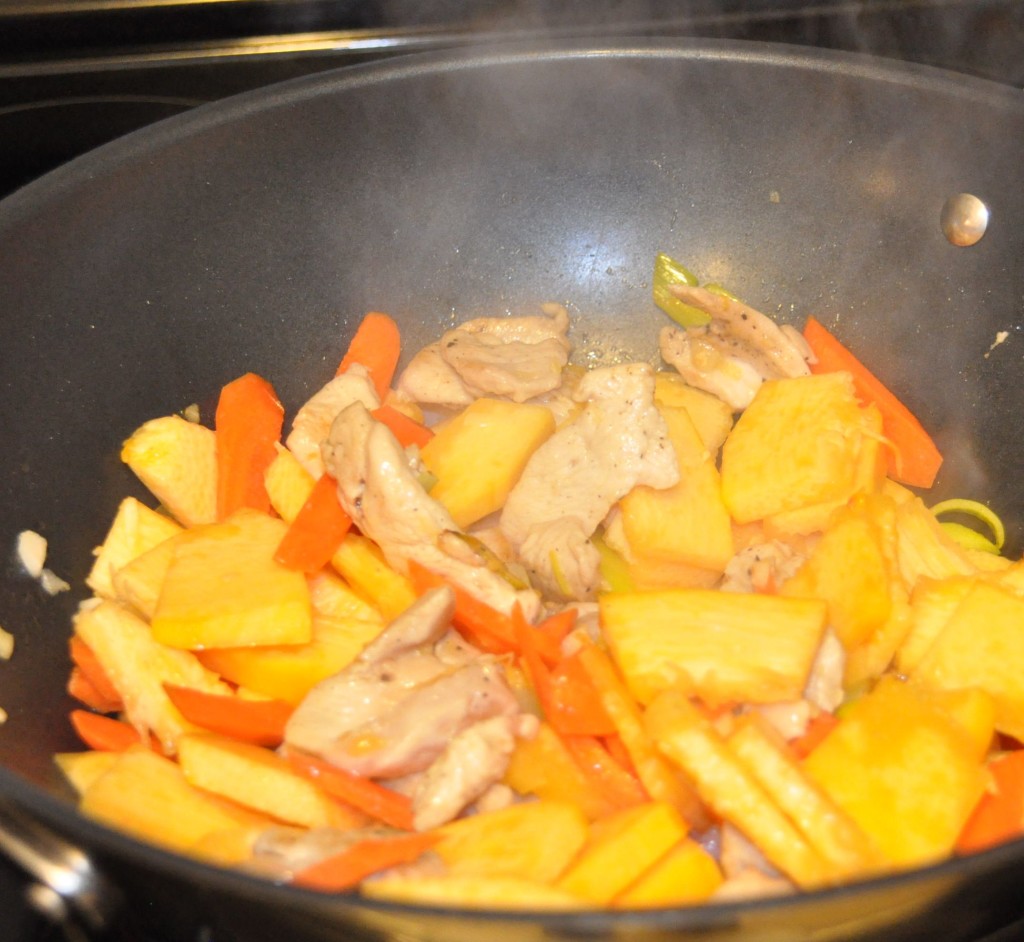 Pumpkin Stir-Fried Chicken Breast